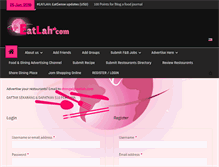 Tablet Screenshot of eatlah.com